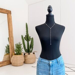 Kendra Scott Grant Silver Tone Arrowhead Y Necklace